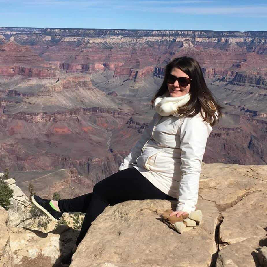 Mallory hanging out at the Grand Canyon