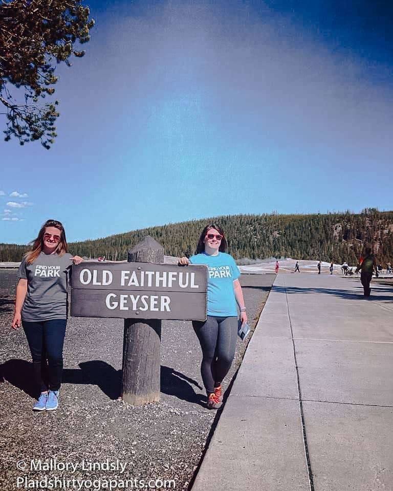 ally and mallory by old faithful geyser
