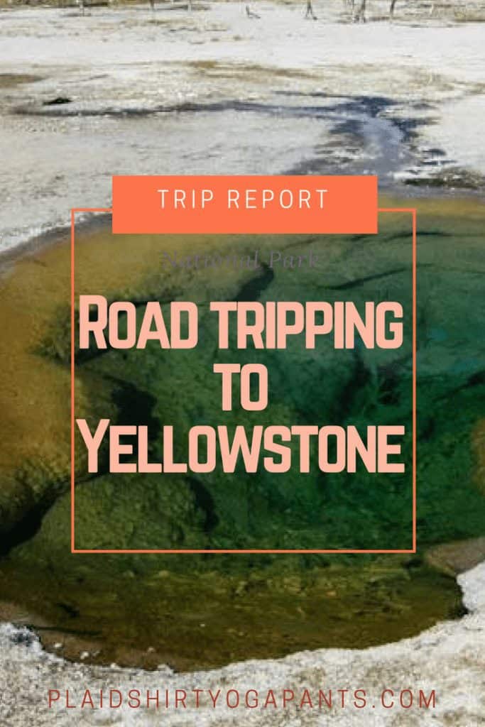 Pinterest image road tripping to yellowstone
