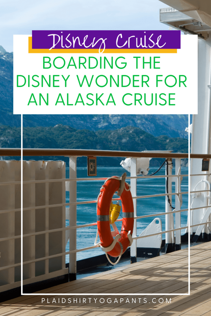 Boarding the Disney Wonder for an Alaska cruise