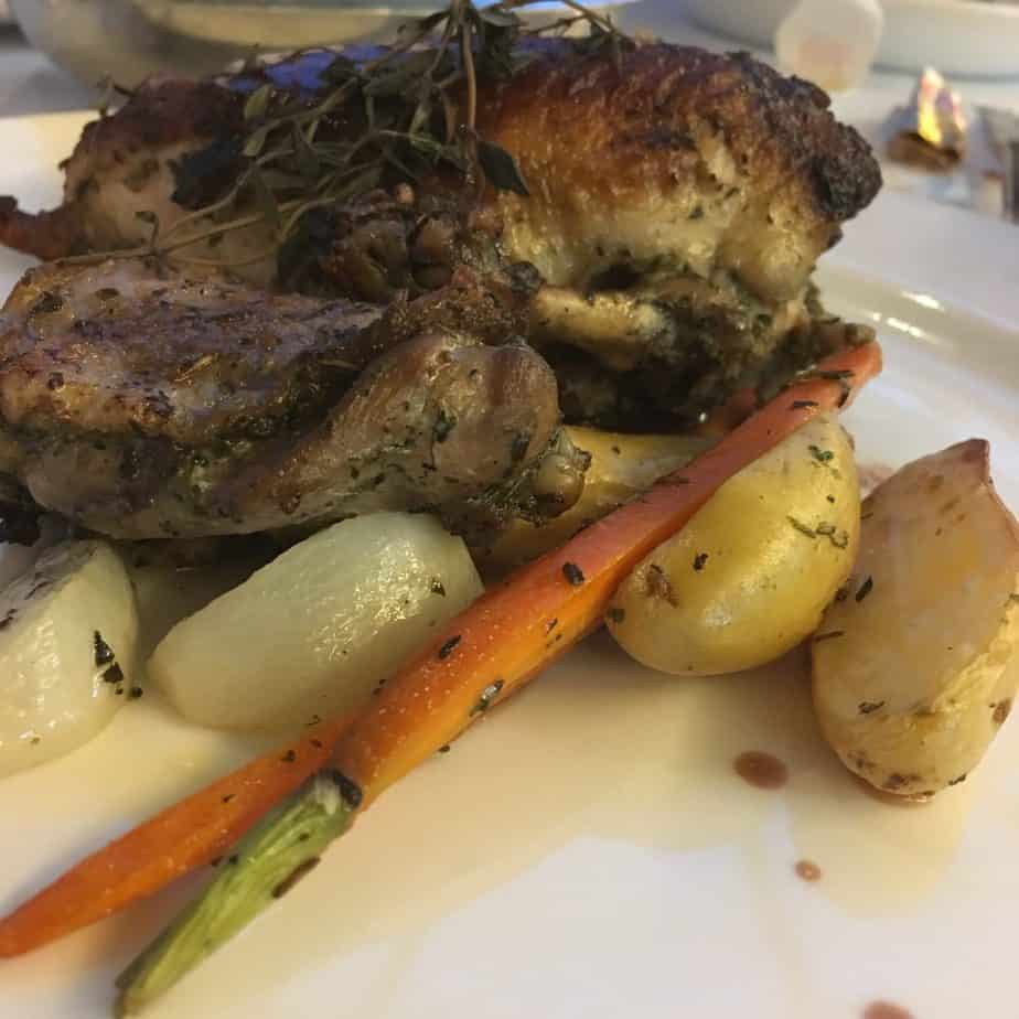 Chicken, Potatoes and Carrots on the Disney Wonder