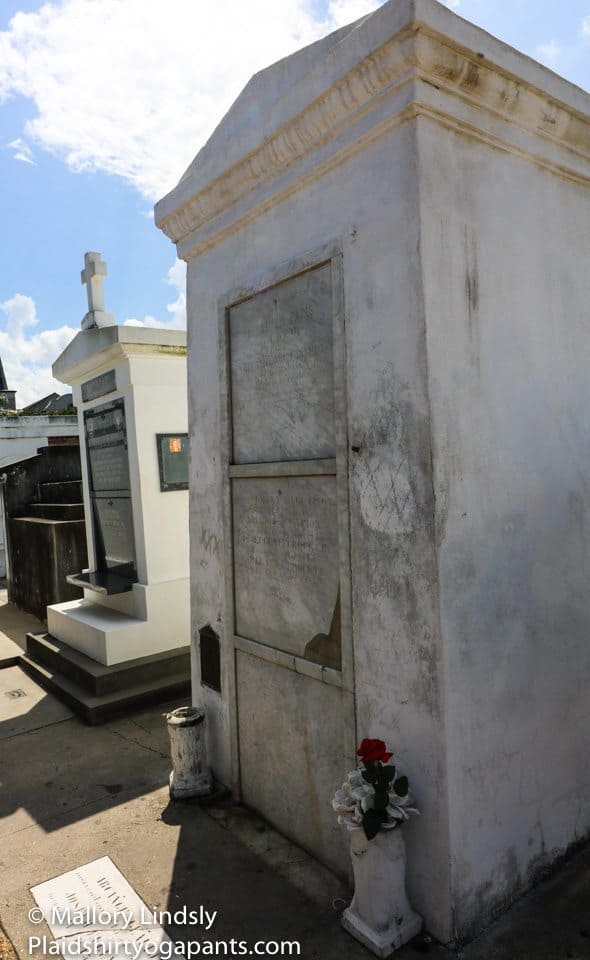 Marie Laveau's tomb stone in New Orleans Cemetery