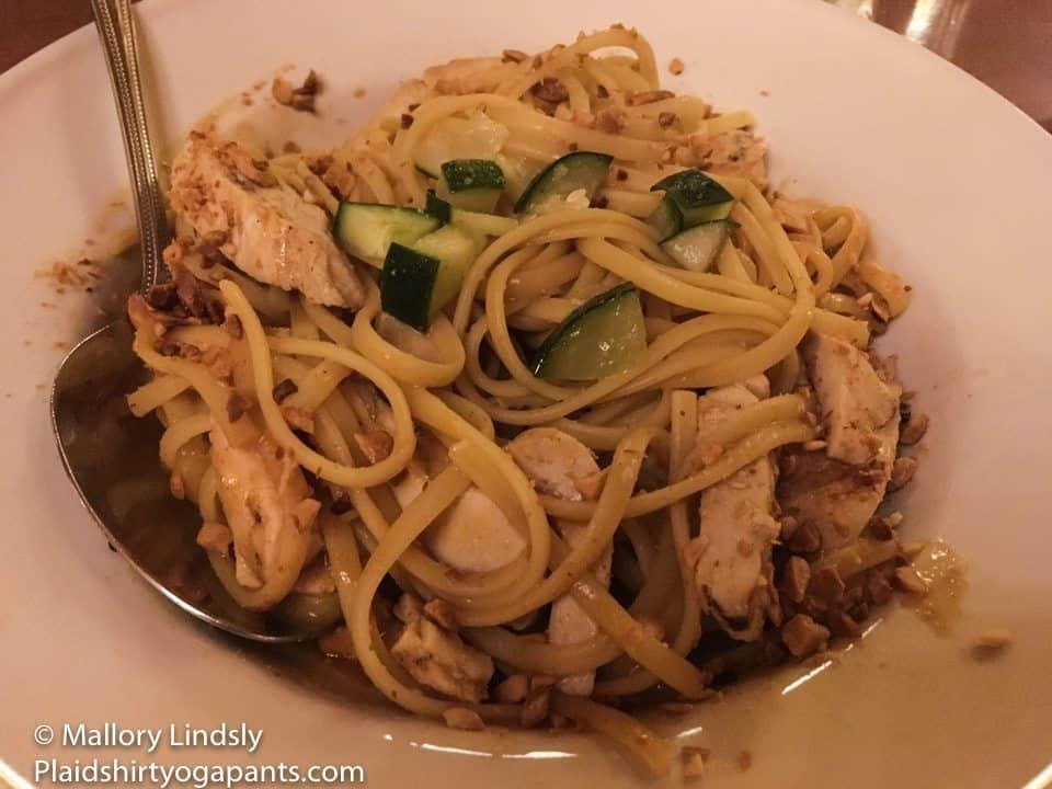 Chicken Linguine at Old Faithful Snow Lodge 
