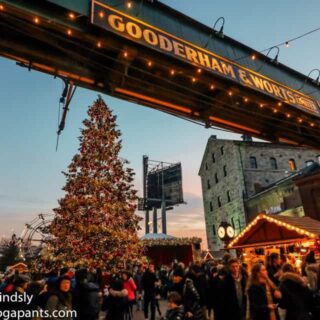 Read my review of Toronto's Distillery District's Christmas Market. Drink mulled wine, eat sausage, and enjoy the decorations at this Christmas Market.