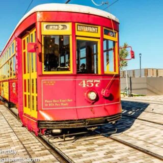 New Orleans Red Street Car