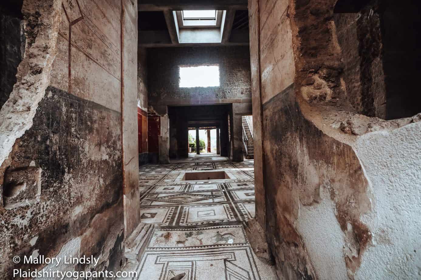 Inside a building of pompeii 