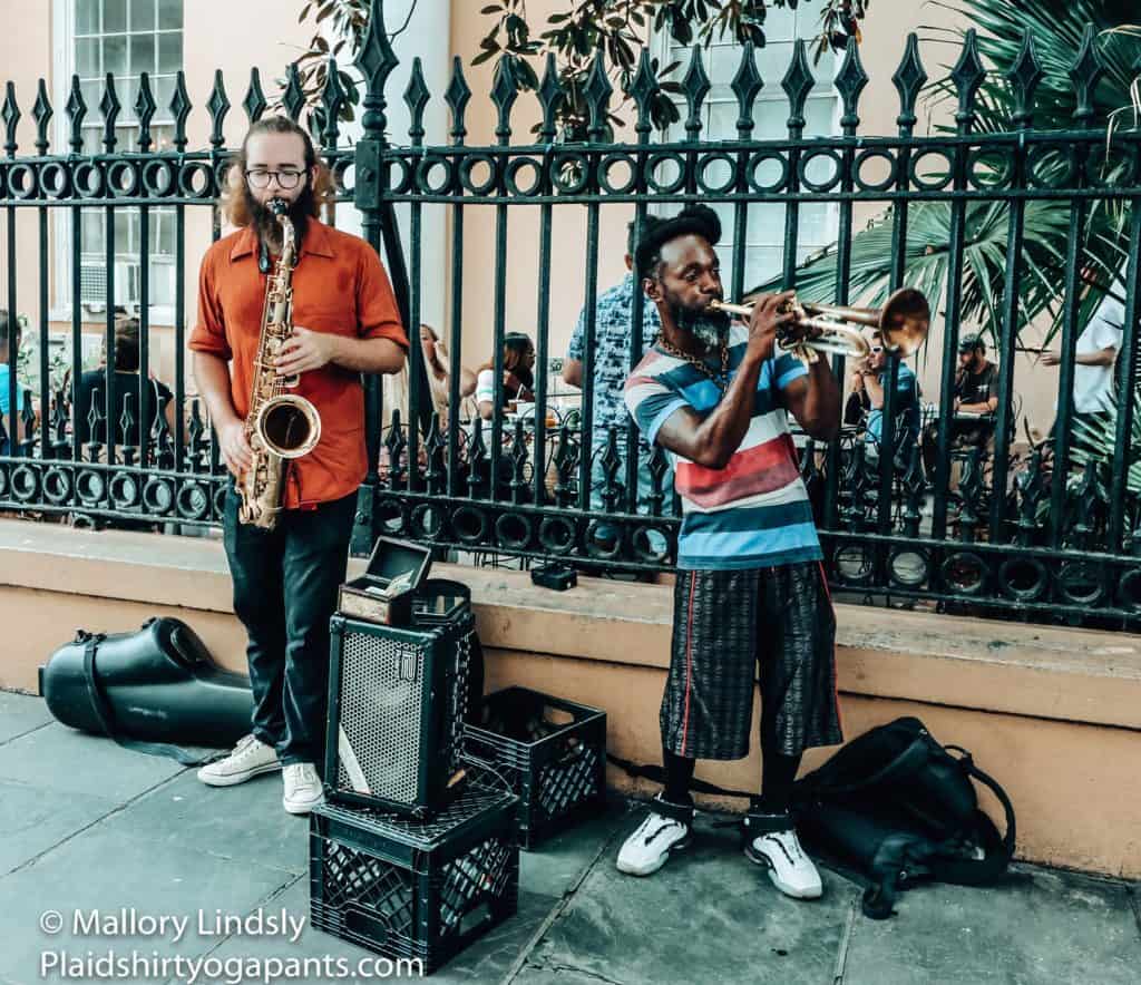 Two street musicians in New Orleans