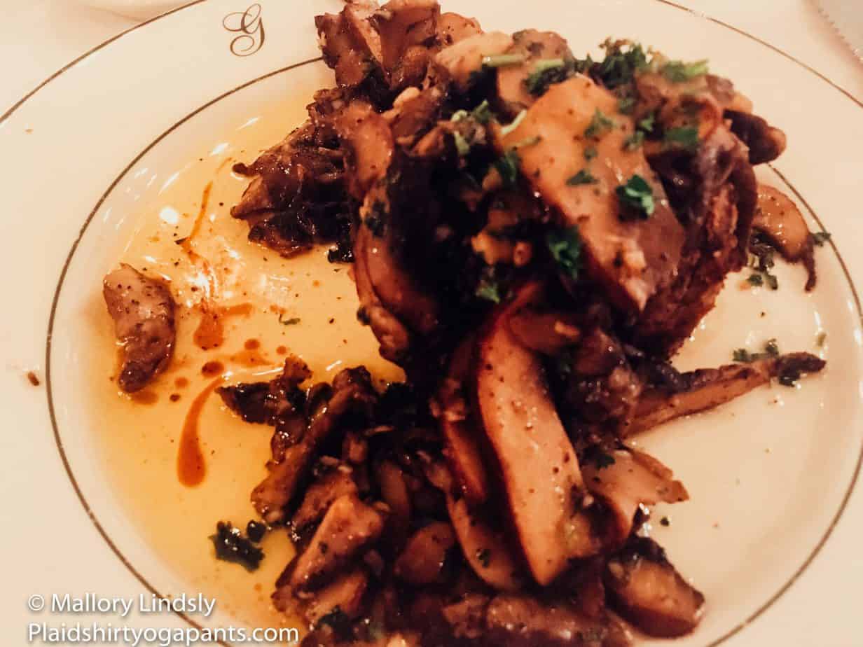 Galatoire's steak and mushrooms