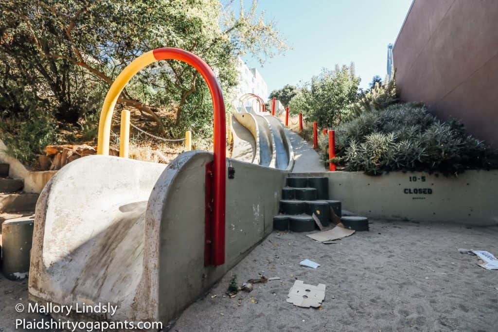Concrete slide in Seward mini park