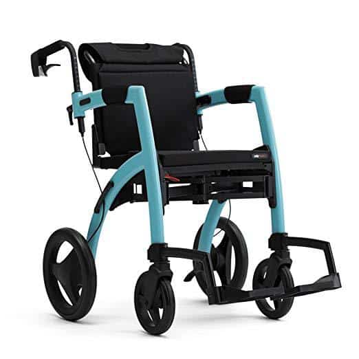 Rollz Motion2 WALKER ROLLATOR, travel wheelchair; best rollator transport chair