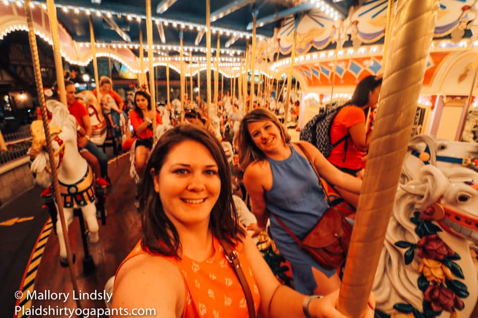 riding carousel in magic kingdom Mickey's Very Merry Christmas Party; buy tickets to mickey's very merry christmas