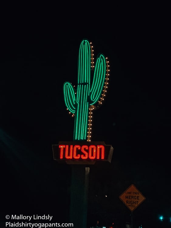 40 food neon cactus sign in tucson az