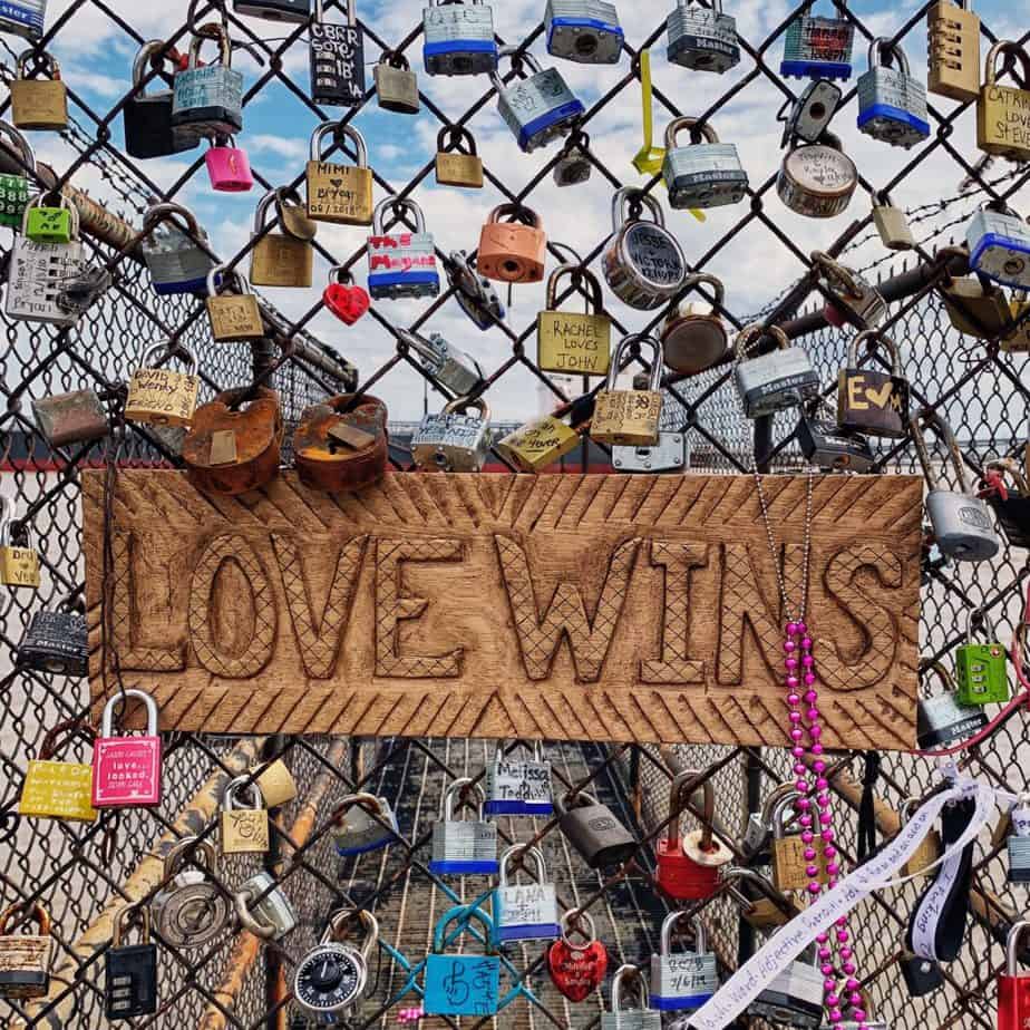 Love locks in New Orleans instagrammable new orleans