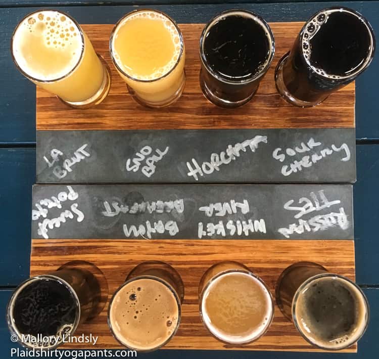 Two beer flights from Urban South