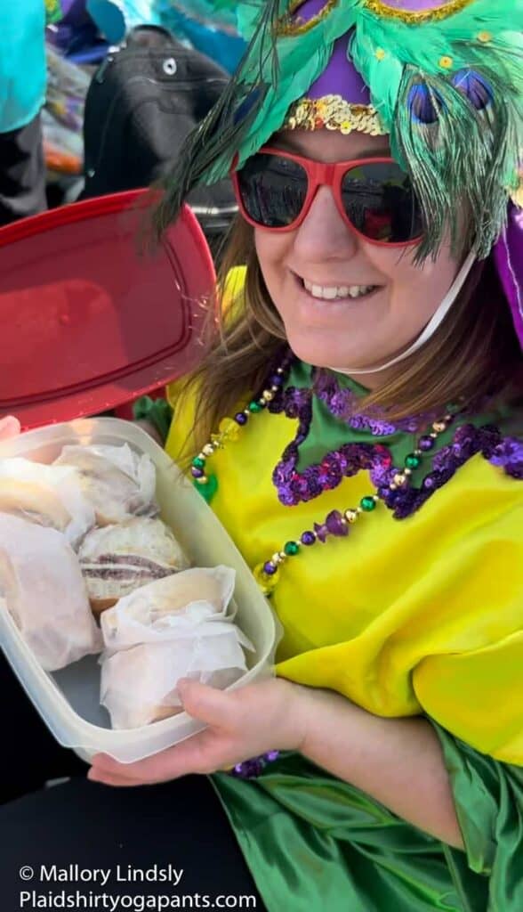 Eating Sandwiches on Mardi Gras Day 1